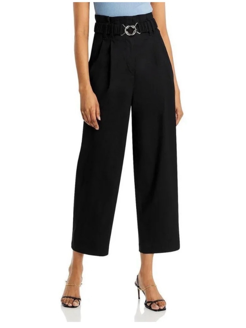 Derek Lam 10 Crosby Women’s Black Linen Blend Utility Trousers Size 10